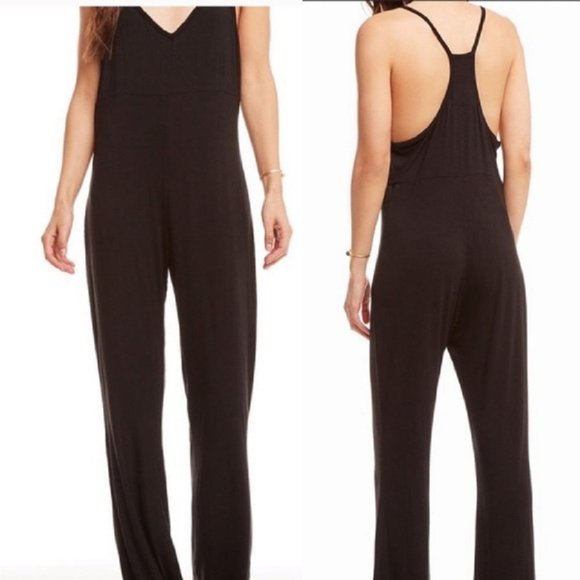 Chaser CW7766 Racerback Jumpsuit  Black - Picture 1 of 1